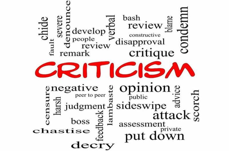 criticism OPINION attack judgment review decry chastise severe chide repriment aprove negative boss harsh condemn constructive develop peer